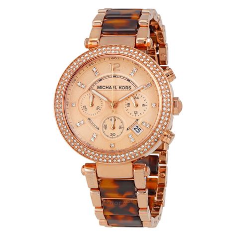 michael kors parker ladies watch mk5538|Michael Kors Women's Chronograph Parker Tortoise Acetate and .